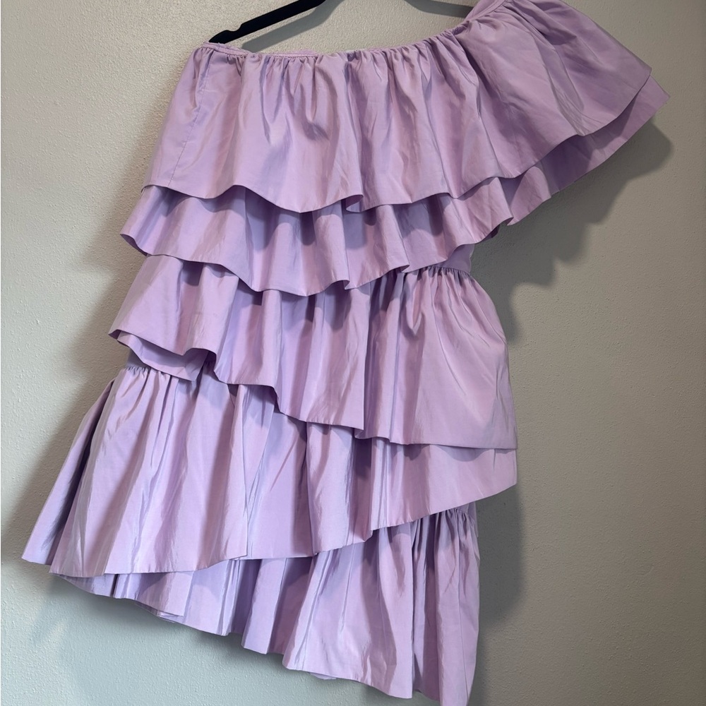 Endless Rose Asymmetrical Lavender mini Ruffle dress size small formal party